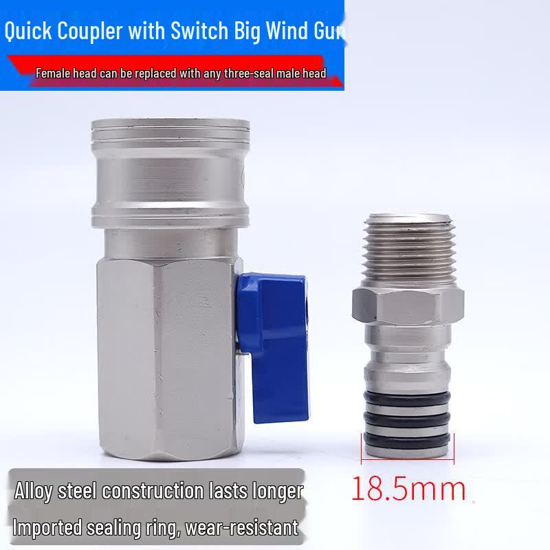 WD 1-inch Air Impact Wrench Quick Coupler with Valve