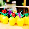 6set Hawaiian Tropical Pineapple Coconut Drinking Cup Plastic Juice Cups Summer Beach Pool Hawaii Luau Birthday Party Decoration