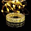 Luxury Zircon Gem Diamond Band Ring with Niche Appeal