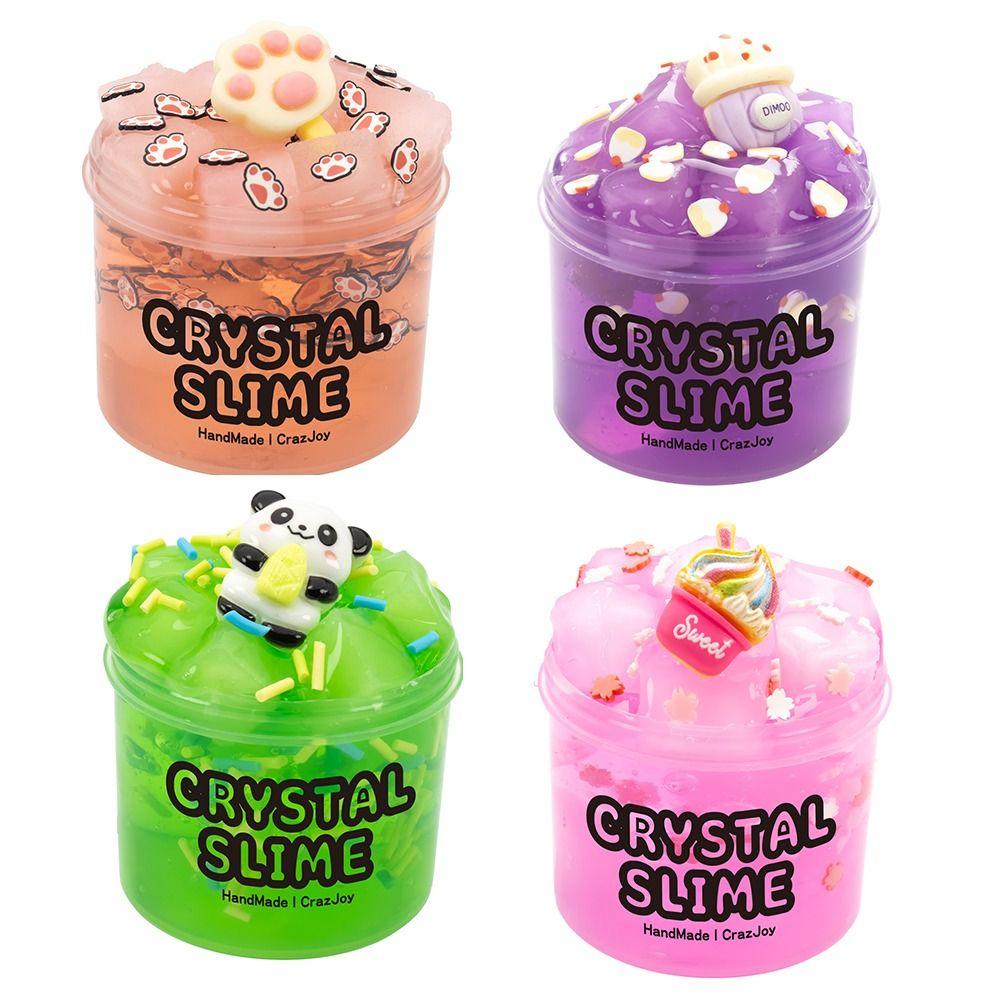 Cat Claws Crystal Slime Super Soft Crunchy Slime Glimmer Clear Slime  for Girls Boys