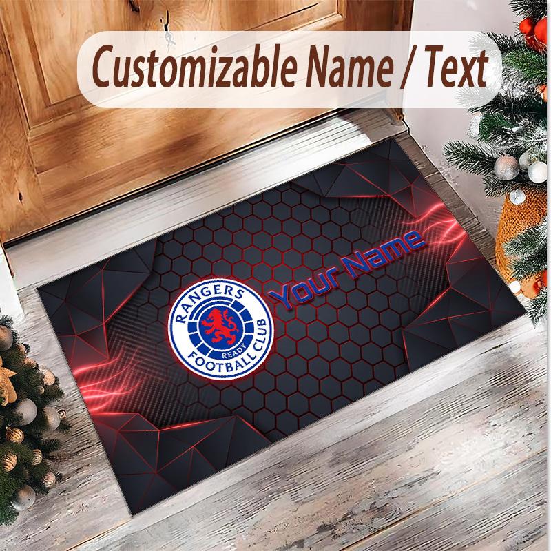Personalized Crystal Velvet Carpet Rangers FC Pattern Non Slip Floor Rug