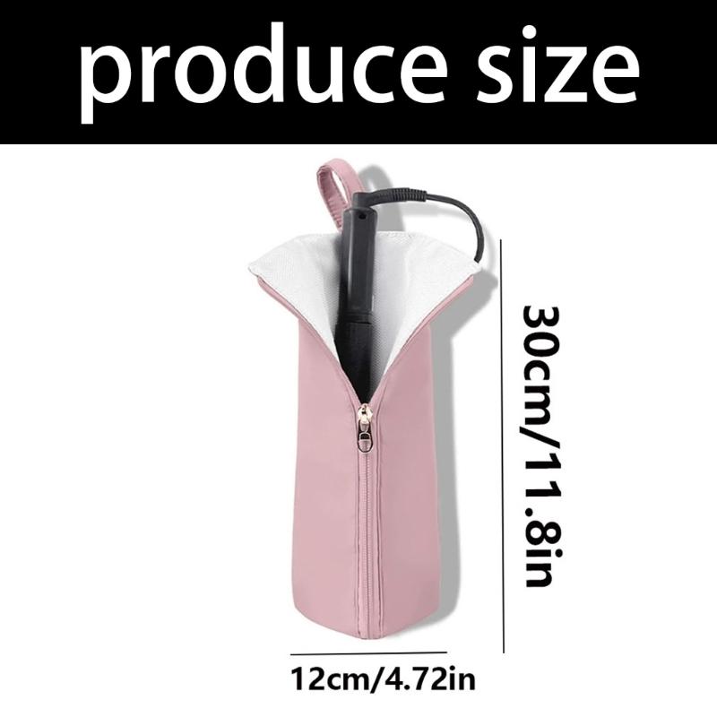 Multi Purpose Heat Insulated Carrying Case Styling Tool Curling Iron Hangable Space Saving Travel Friendly