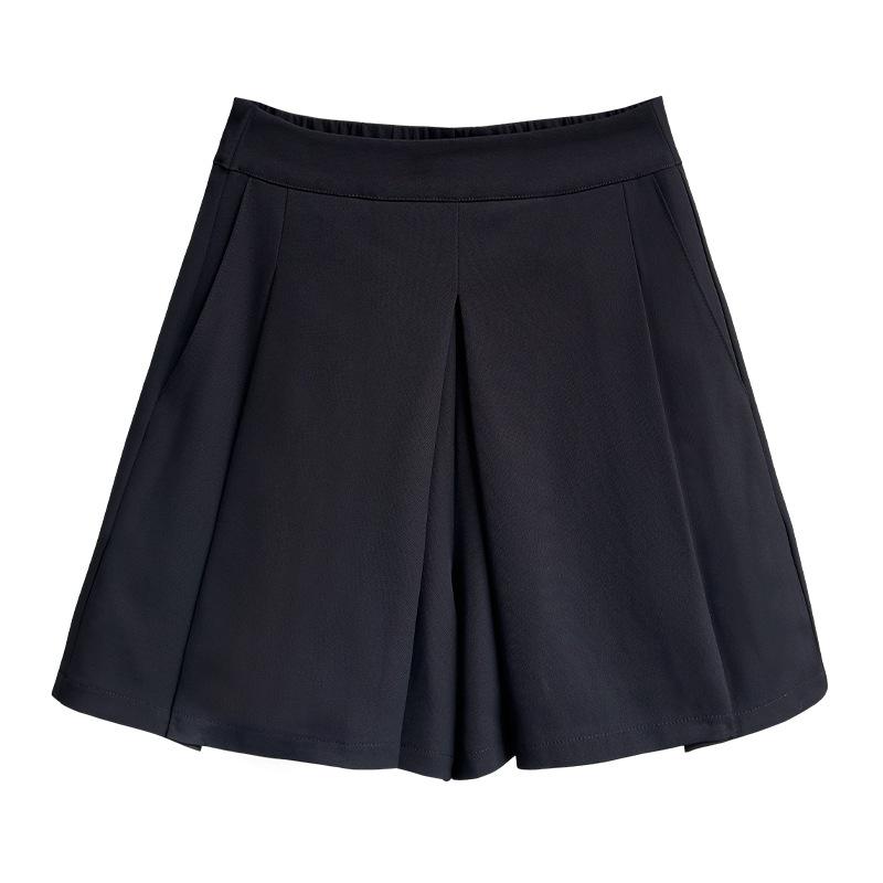 Pleated Skirt for Women In Summer New Black A-line Short Skirt High Waist Anti-exposure Plus Size Women's Skirt for Women