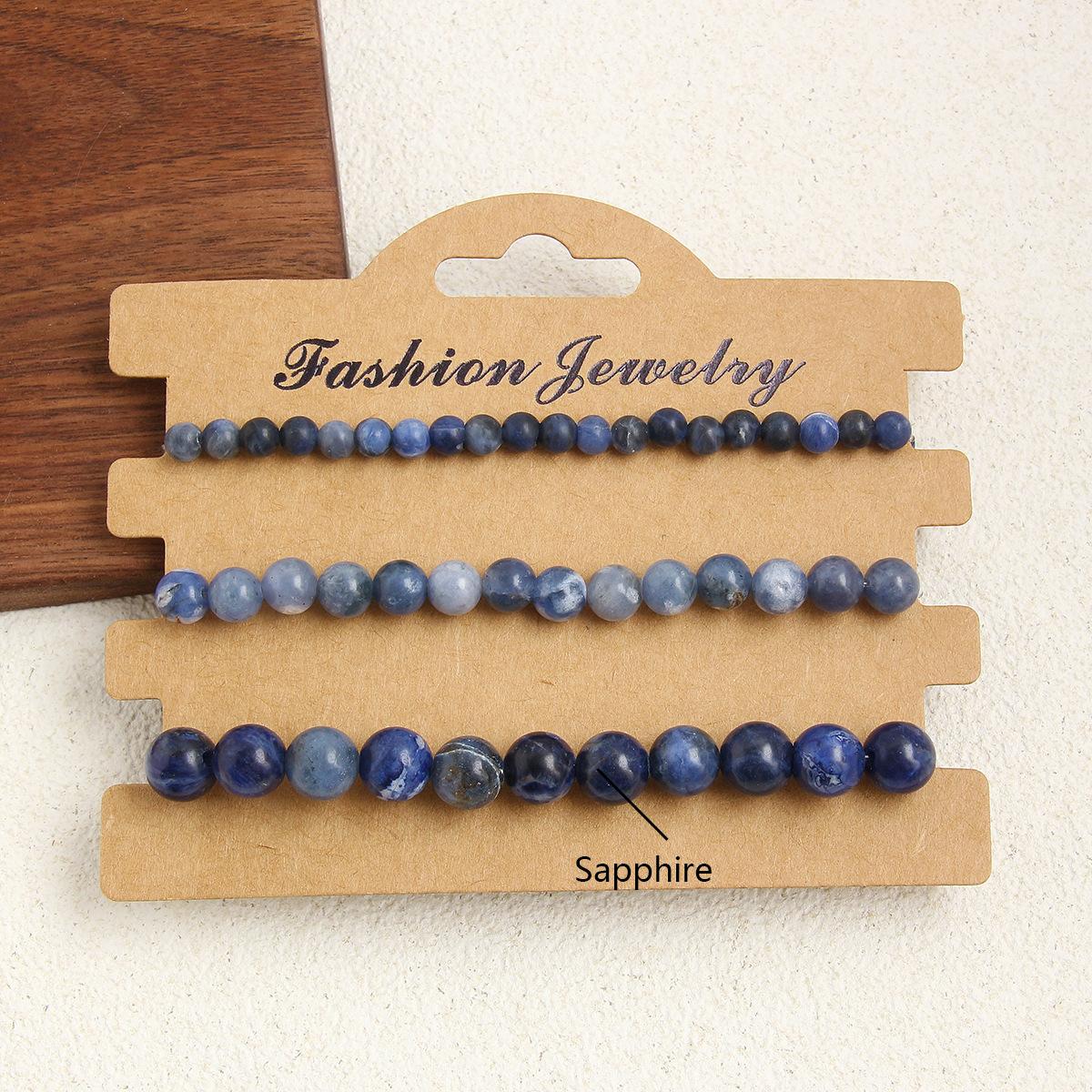 

3 шт./компл. браслет из бусин из натурального камня 4, 6, 8 мм, лавовый родонит, кварц, ювелирный браслет, набор браслетов для женщин и мужчин, подарок, мода