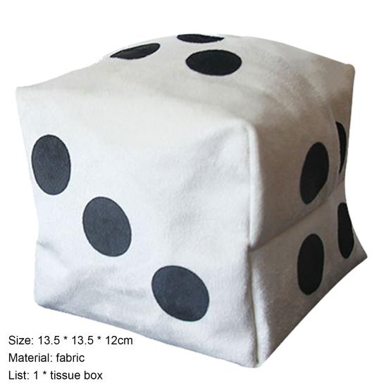 Napkin Holder Soft Texture Wide Application Fabric Cube Dice Shape Storage Case Household Supplies