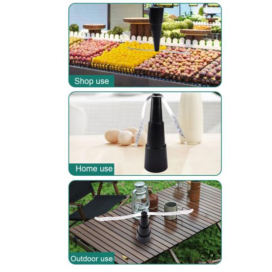 Fly Repellent Fan with Reflective Strip USB Rechargeable Outdoor Camping Fishing Picnic Indoor Desktop Food Fan Portable Silent Foldable