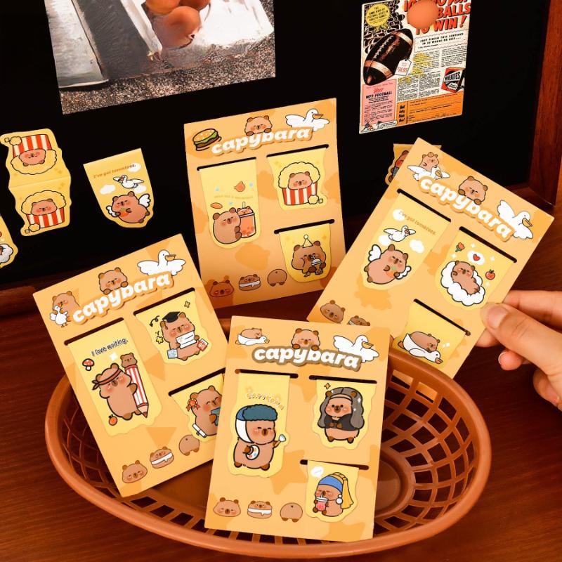 Kapibala Magnetic Bookmark with High Appearance and Cute Magnet Book Page Clip Student Kawai Stationery Small Gift Capybara