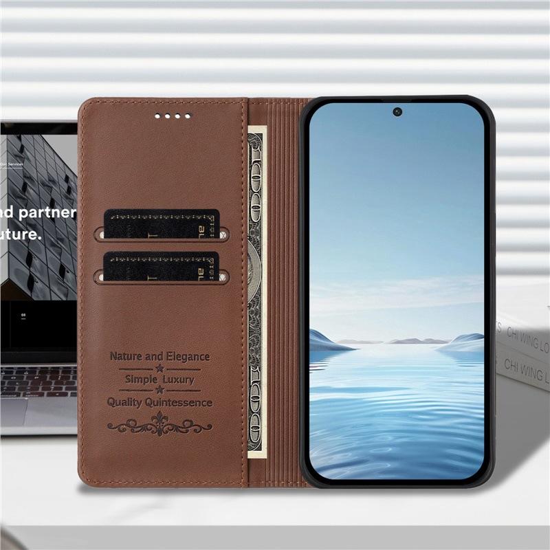 Suitable for Google 10 Pro XL flip leather case with leather texture and strong magnetic attraction, Pixel 10A card slot protective case