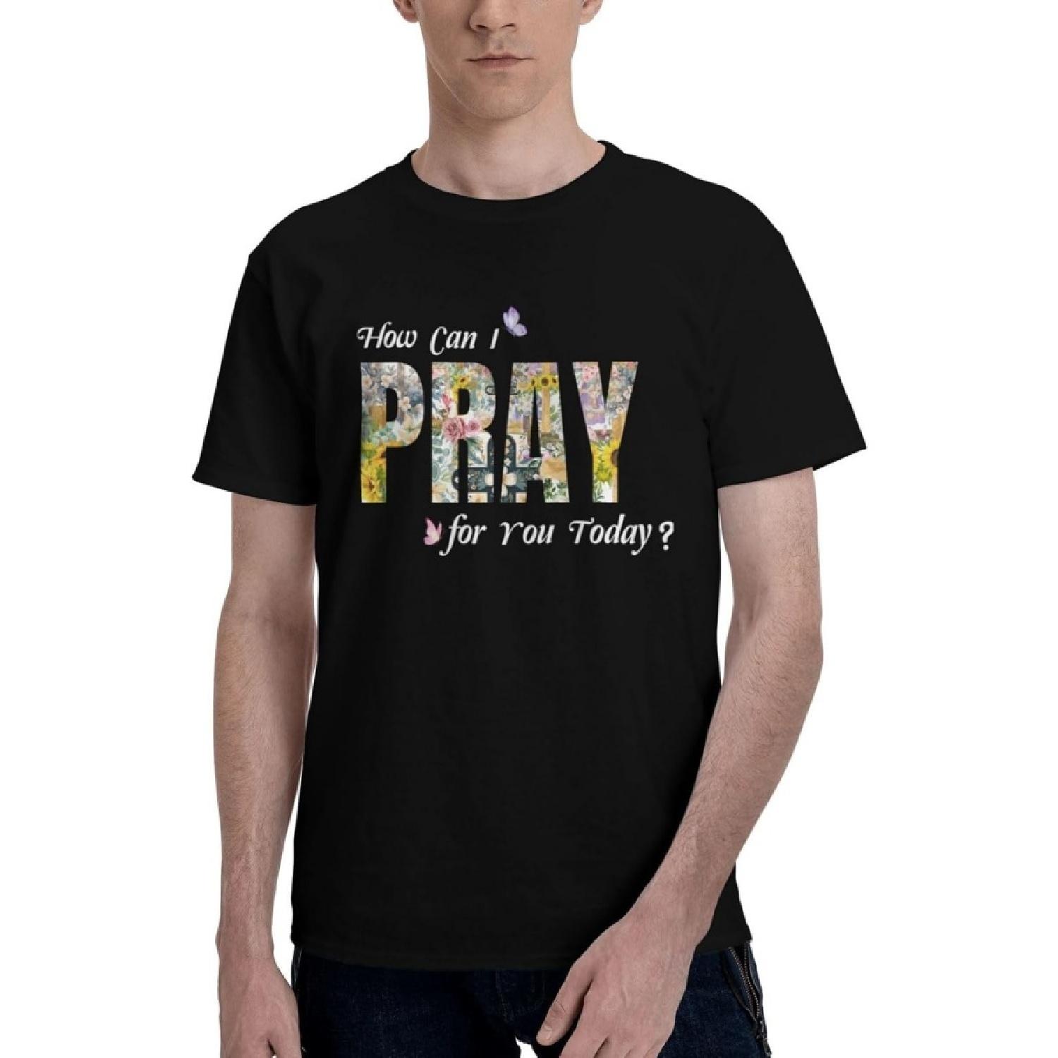 Как я могу молиться за вас сегодня Футболка Христианская Пасха Три дня Иисус Крест Рубашки для Мужчин Женщин(3) XXXXXL разноцветный