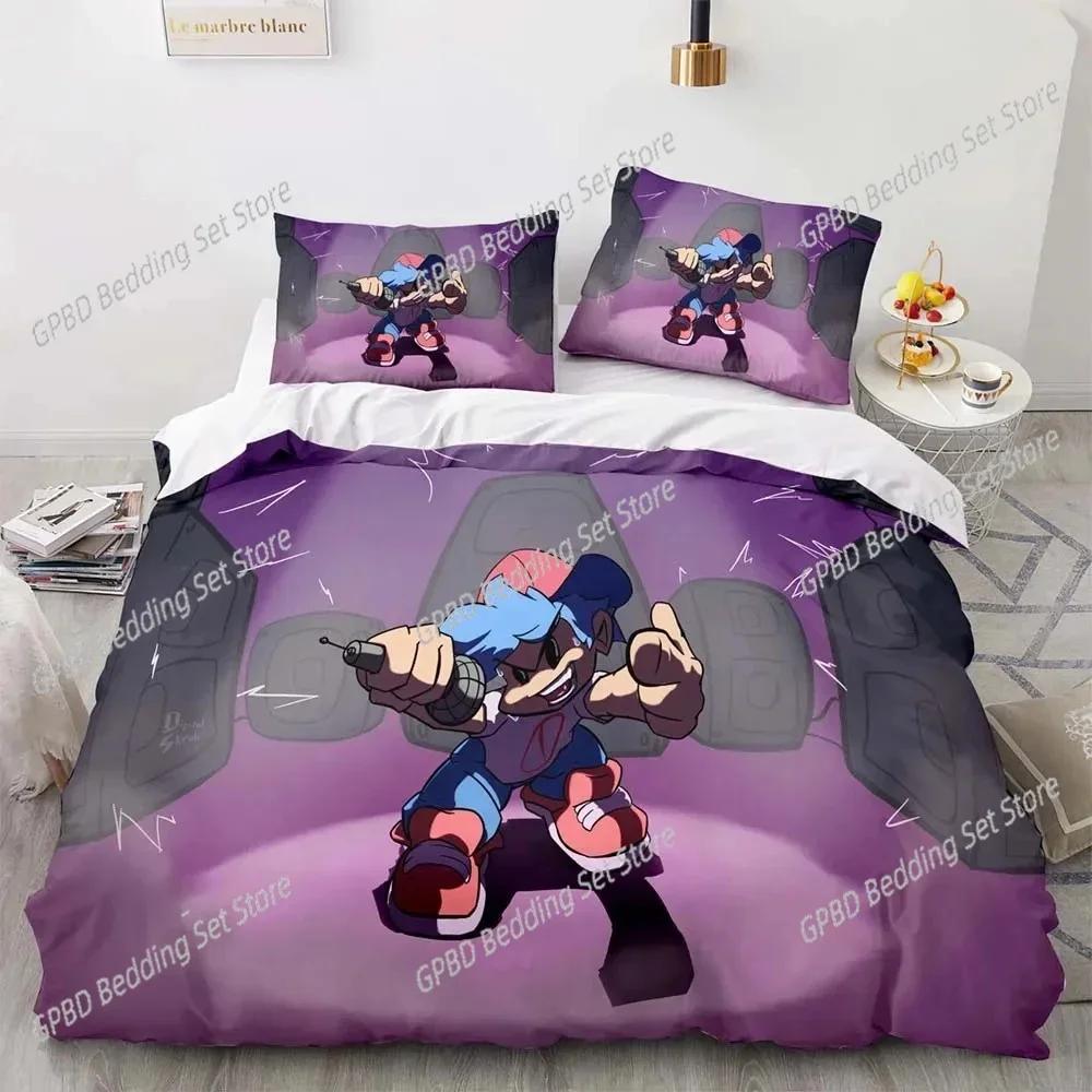 Game Friday Night Funkin Beding Set For Bedrom Soft Modern Bedspreads Comefortable Children Kids Soft Duvet Cover Comfortable Quilt Cover And