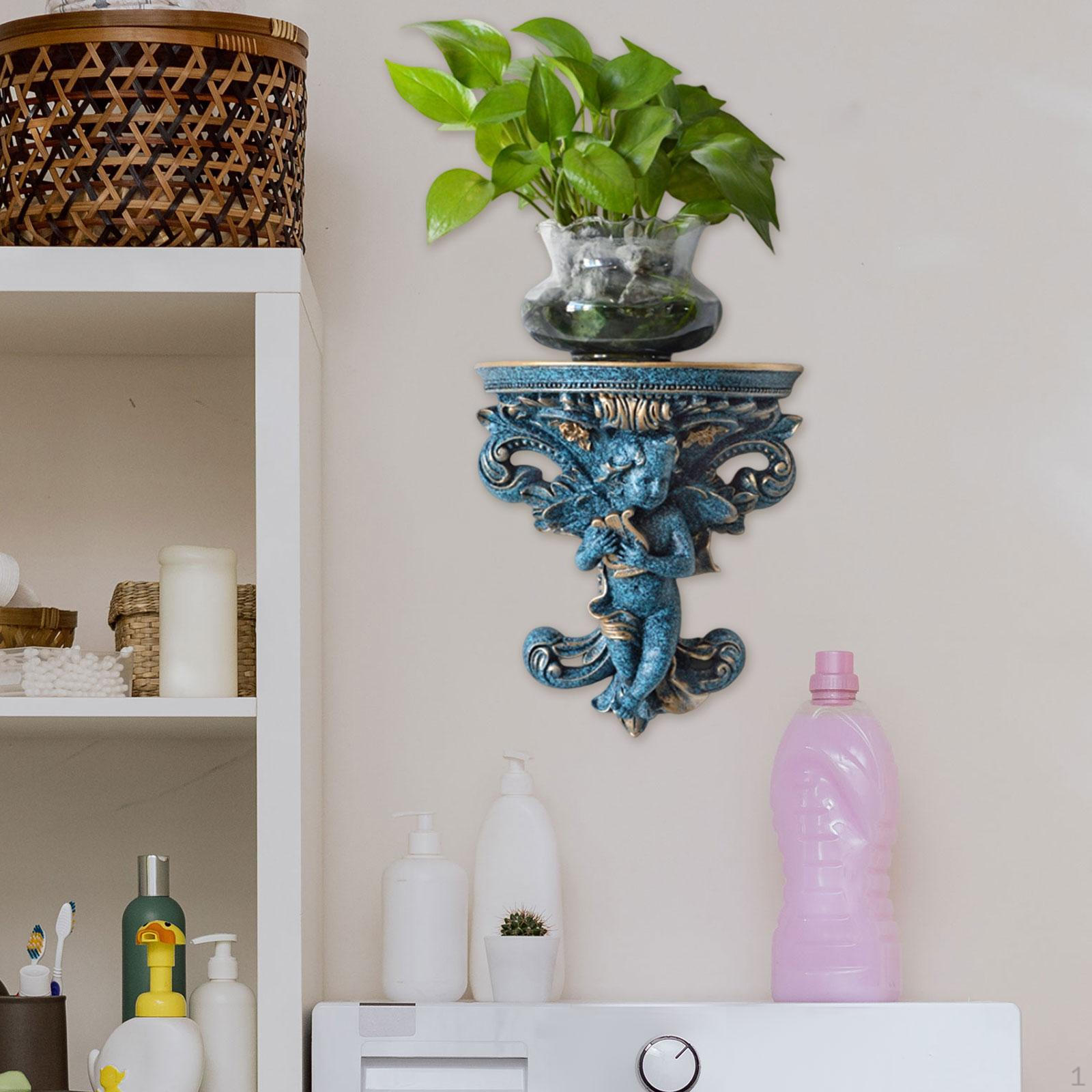 

Настенная скульптура ангела, подвесной органайзер для столовой или подсвечник Blue