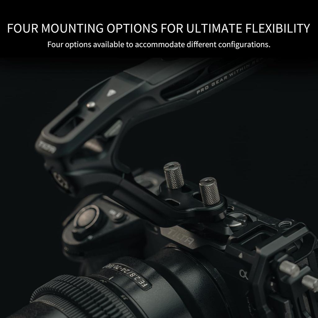 TILTA Xeno Top Handle with NATO Compatible with Tilta Camera Cages and NATO Attachments Titanium Gray Mount, - (TA-XTH3-TG)