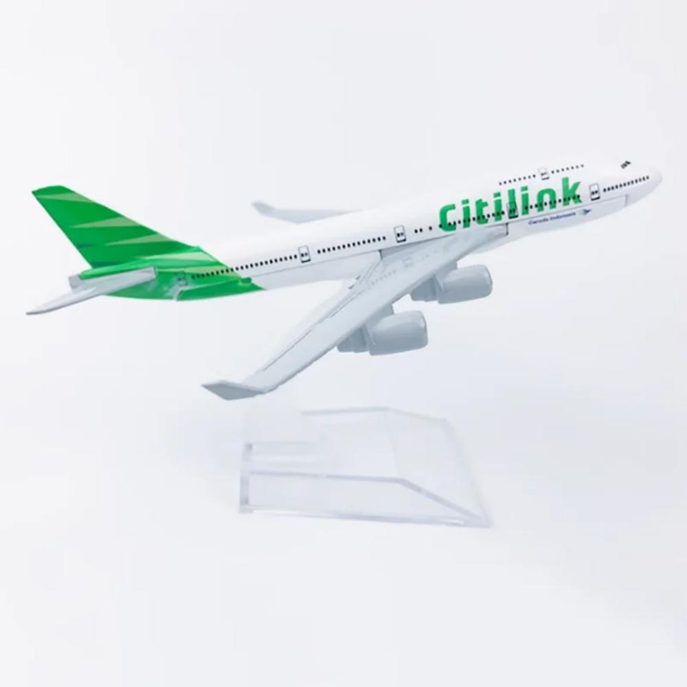 

Alloy Aircraft 1/400 Scale Air Indonesia Citilink Airlines 16cm Metal Airplane B747 Decor Simulation Aviation Airbus Ornament