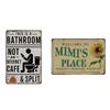 Retro Aluminum Metal Wall Art Sign with Quote, Home Decoration for Living Room Bathroom Easy Hanging Indoor Outdoor