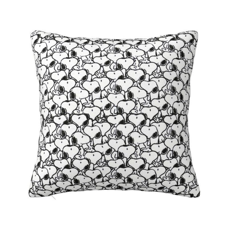 Custom Disney Snoopy Woodstock Cartoon Beagle Pillow Home Decorative Nordic Cushion Decoration Salon Square Pillowcase
