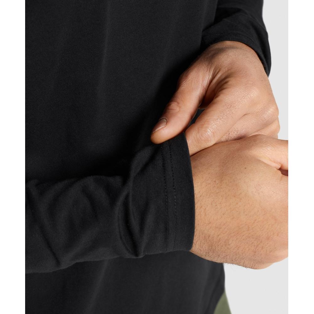 Gymshark CresT Long Sleeve T shirT Black A1a9e Bbbb