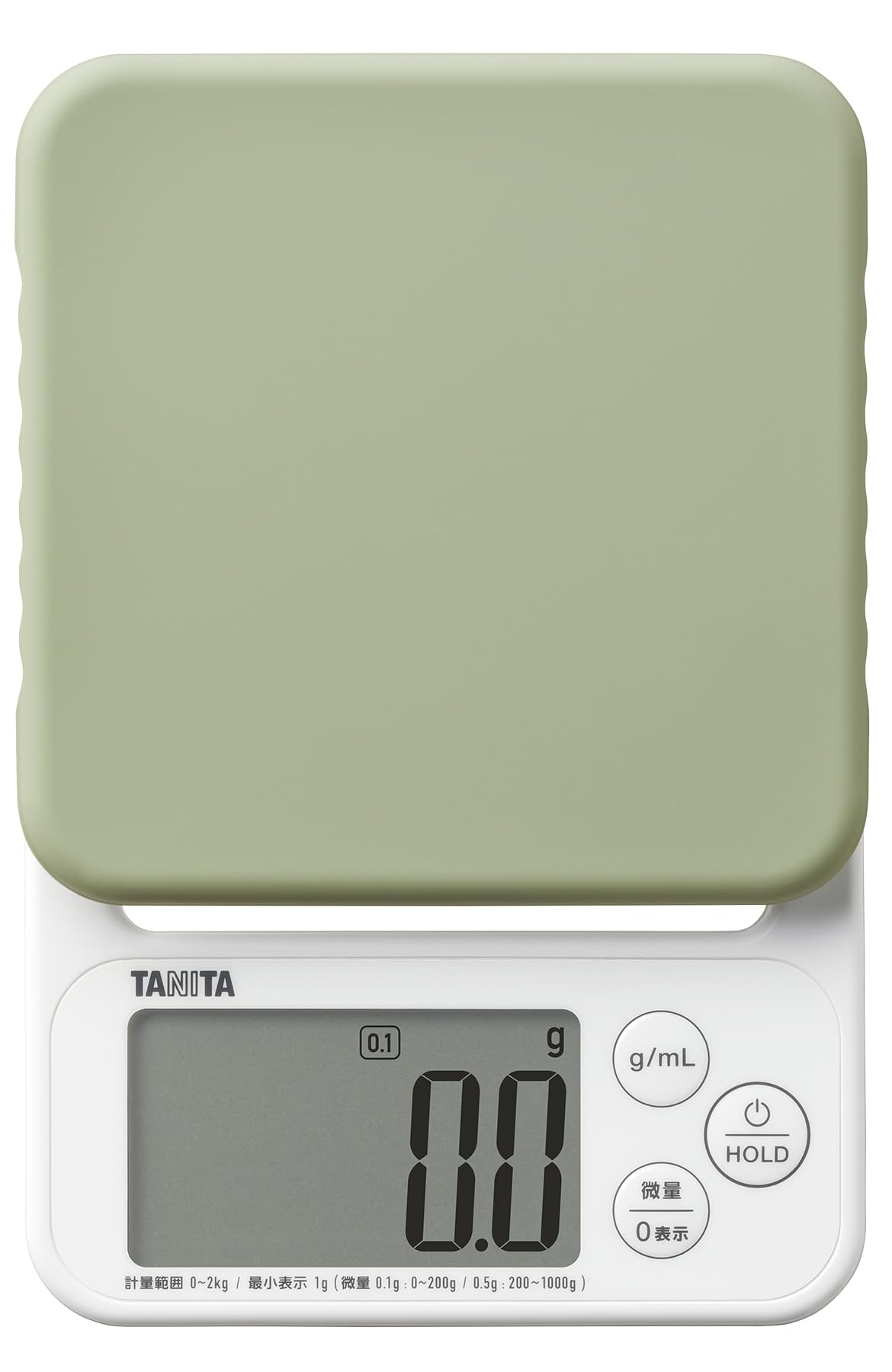 

Tanita Cooking Scale Green Units Micro mL HOLD Kitchen Scale Cooking Digital KJ-222 0.1g зелёный
