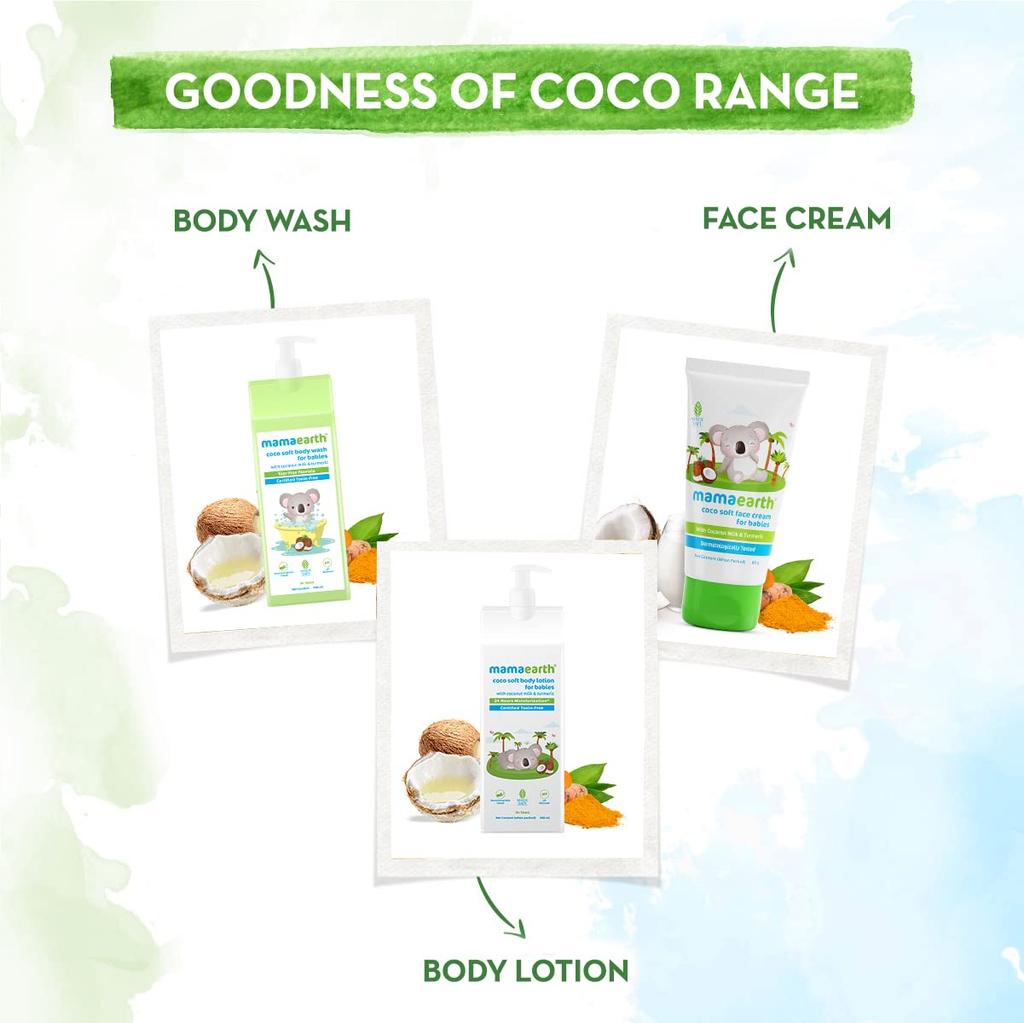 Mamaearth Coco Soft Baby Gesichtscreme Für Trockene Empfindliche Haut Mit Kokosmilch & Kurkuma – 60g Sanfte Feuchtigkeitspflege Für Babys Alle Hauttypen