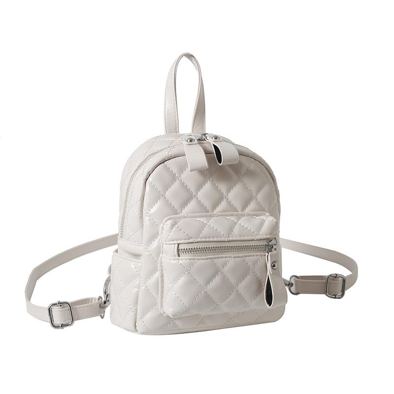 Women's Backpack New Trendy Korean Version Fashion Diamond Simple Temperament Backpack Commuting Fashion Backpack Women