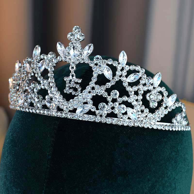 European and American Fashion Headbands  Rhinestone Crowns Princess Birthday Crowns  Coming of Age Party Headwear  High Appearance Level