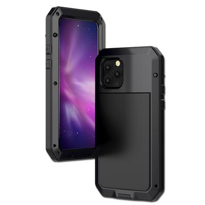 Rüstung Metall Aluminium Handyhülle für IPhone 14 13 12 11 Pro XS MAX XR X 7 8 6 6S Plus SE Vollständig schützende Stoßstange stoßfeste Abdeckung