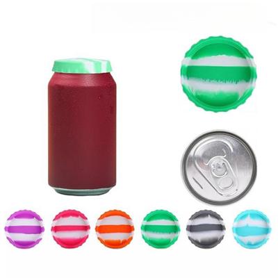 6Pcs Silicone Can Lids Leak-Proof Reusable Beverage Covers for Beer Soda Juice