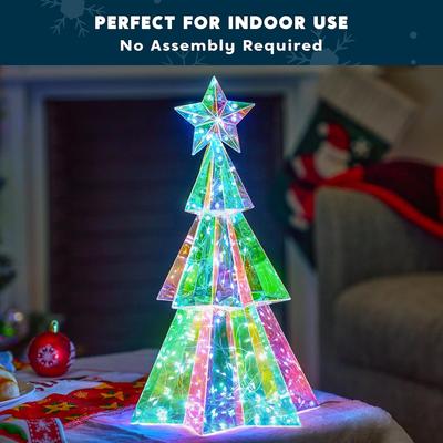JOYFY15 In Prismatic Iridescent Christmas Tree Light Decorations Prismatic Christmas100 LEDLights for Christmas Eve Night Décor