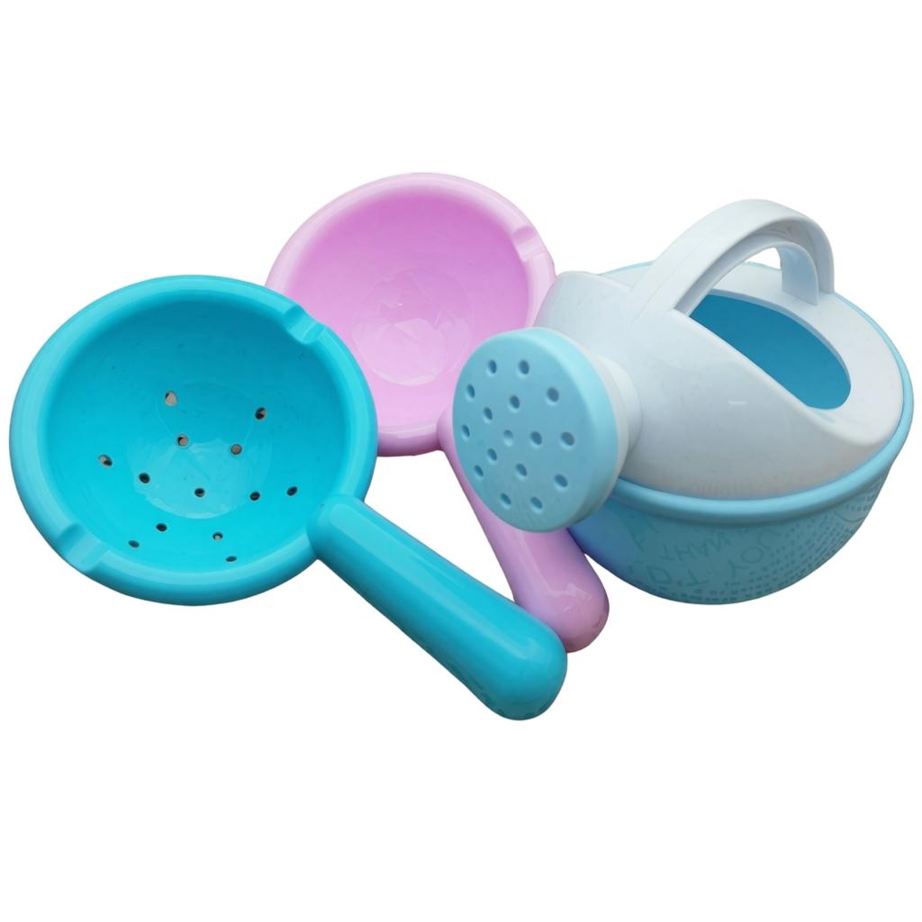 Baby Bath Toys Watering Can Scoop and Spinner Set Safe Plastic Bathing Toys for Infant Toddler Water Play and Sensory Development