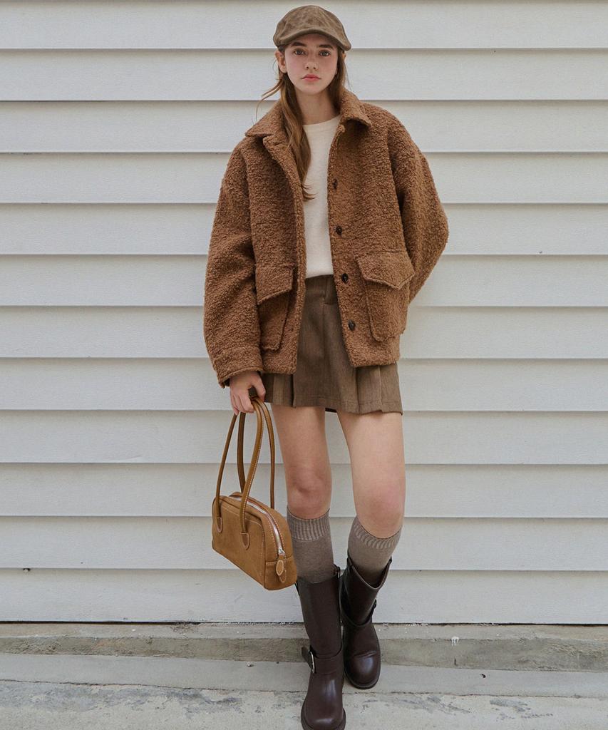 Slow Lolly Winter Corduroy Mini Skirt_3 Colors
