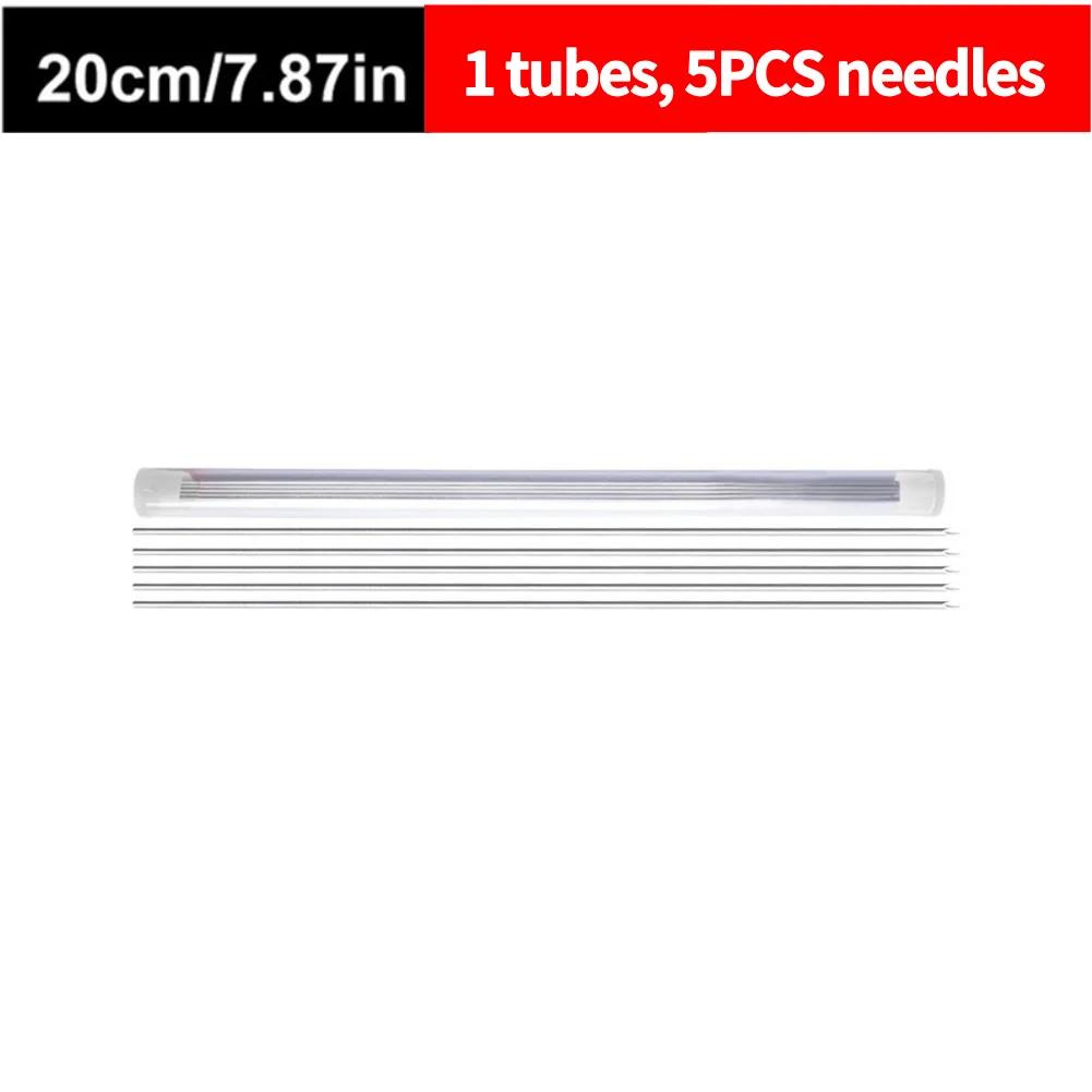 5-25PCS Earthworm Hooking Needle Worm Fishing Needle Hollow Earthworm Hook Needle Fishing Baiting Tool for Carp Fishing 20-30cm