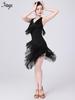 V-Neck Fringe Latin Dance Dress: Sexy Party, Prom, and Performance Costume