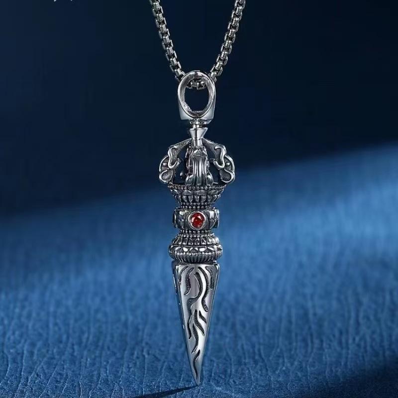 Demon Suppressing Pestle Sweater Necklace Men'S And Women'S Personality Hip Hop Trend Street Dazzling Long Sweater Chain Accessories