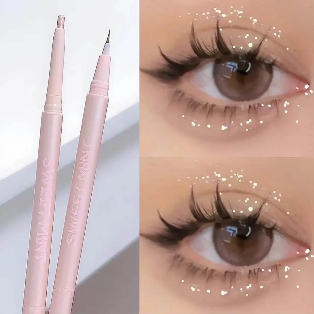 Double-ended Lying Silkworm Pencil Natural Non-smudge 2-in-1 Highlighting Eyeshadow Pen Waterproof Liquid Lower Eyelid Liner Pen