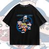 Japanese Anime Naruto Short Sleeve T-Shirt Men's Cotton Loose Teen Student Half Sleeve Trendy Top Summer Dress