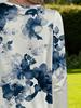 Women's elegant printed loose long-sleeved shirt with pockets, large-size foreign-style thin top, casual and versatile spring new models