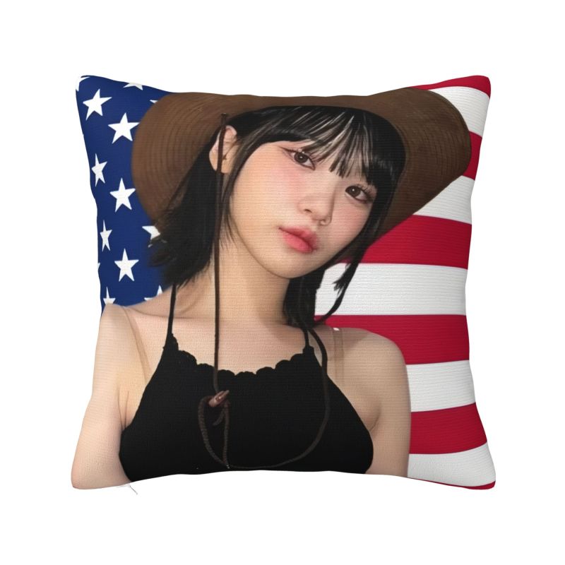 Custom Kpop A-Aespas Girls Karina Winter Giselle Ningning Pillow Case Sofa Luxury Cushion Cover Car Pillowcase