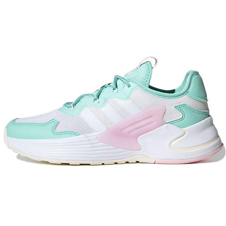 Adidas Neo Roamer Comfortable Non-Slip Durable Breathable Low-Top Casual Shoes Women Shoes White Green Pink FY6704