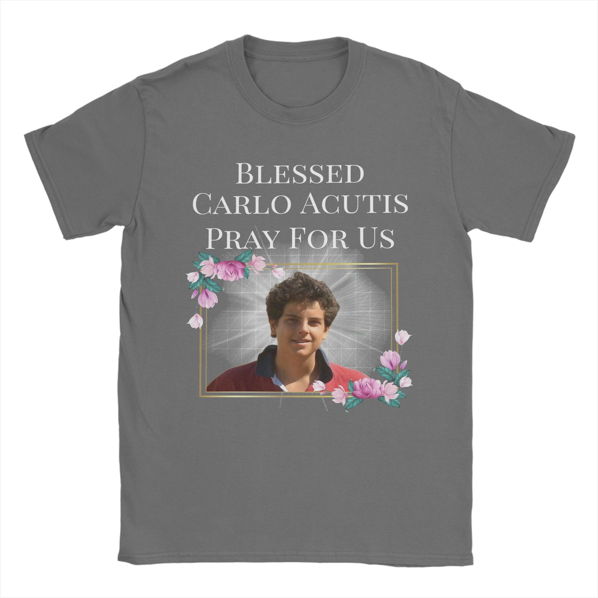 

Men Women Saint Carlo Acutis Santo T Shirt Pure Cotton Graphic T-Shirt Clothing Outfits 4XL