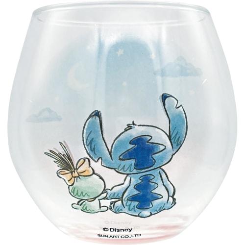 Disney "Stitch" Juice Glass, Large, Round, Lilo & Stitch-themed, Clear, Approx. 9x9cm Diameter, 330ml, Made in Japan, SAN4859-2