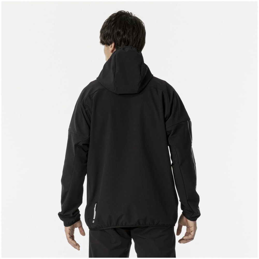 Mizuno Tech Shield Boa Training 32MCB553 Hoodie, Windproof, Stretch, Water-Repellent, Wear, Men's, Black,