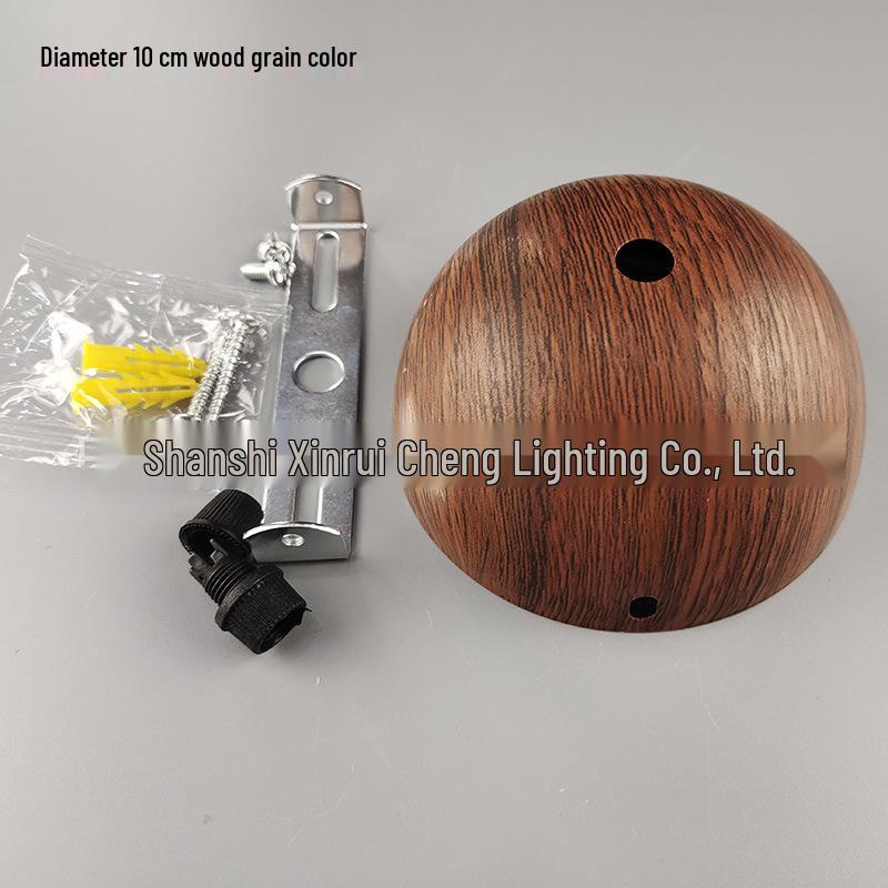 Hemispherical Black and White Pendant Light Base with Arc-Shaped Ceiling Plate