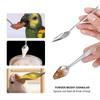 Bird Feeding Tool Pet Bird Parrot Bird Cage Stainless Steel Feeder Stainless Steel Bird Food Spoon Feeding Bird Supplies