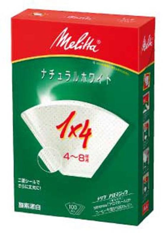 

Melitta Filter Paper (4-8 cups) Natural White, 1 x 4g PA, 1 x 4g N.W