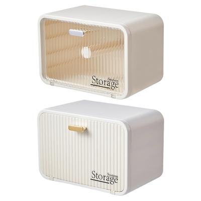 Modern Bathroom Tissue Storage Box Waterproof Adhesive Wall Mount Holds Paper Rolls Washcloths