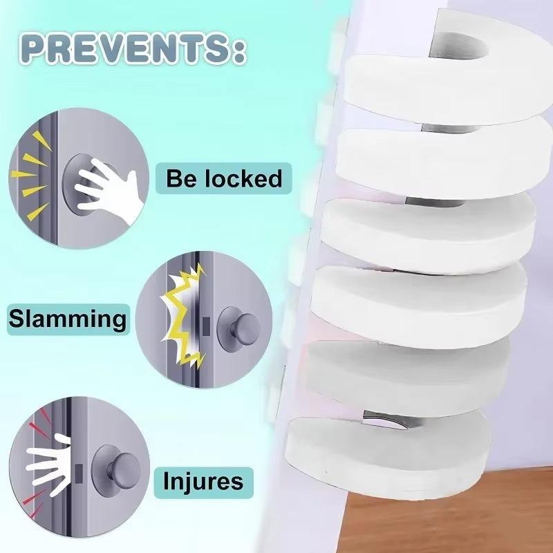 6/12Pcs Baby Safety Door Stopper Furniture Protector Anti-pinch Hand Child Lock Finger Pinch Guard Proof Door Slam Stopper