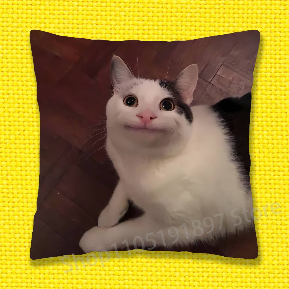Cat Pet Cute Funny Throw Pillow Case For 45x45cm 40x40cm 30x30cm 50x50cm 55x55cm Square Home Pillowcase Case