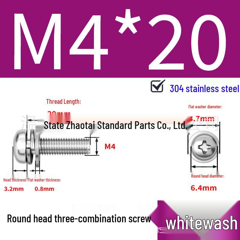 304 Stainless Steel Small Pan Head Phillips Screw