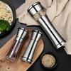 Stainless Steel Manual Salt Pepper Mill Adjustable Pepper Seasoning Bottle Spice Grinding Containers Mill Shakers Kitchen Gadge