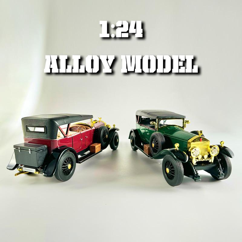 1:24 retro Phantom classic car model, simulated sound and light, four-wheel shock absorption, front wheel steering
