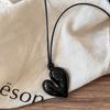 Y2K Dopamine Love Heart Shape Pendant Necklace for Women Personality CCB Clavicle Chain Fashion Jewelry Accessories Party Gifts
